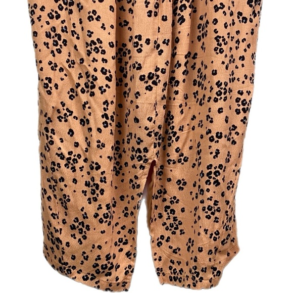 Cupcakes and Cashmere Women’s Summer Peach Midi Dress Animal Print Size Large - Picture 7 of 11